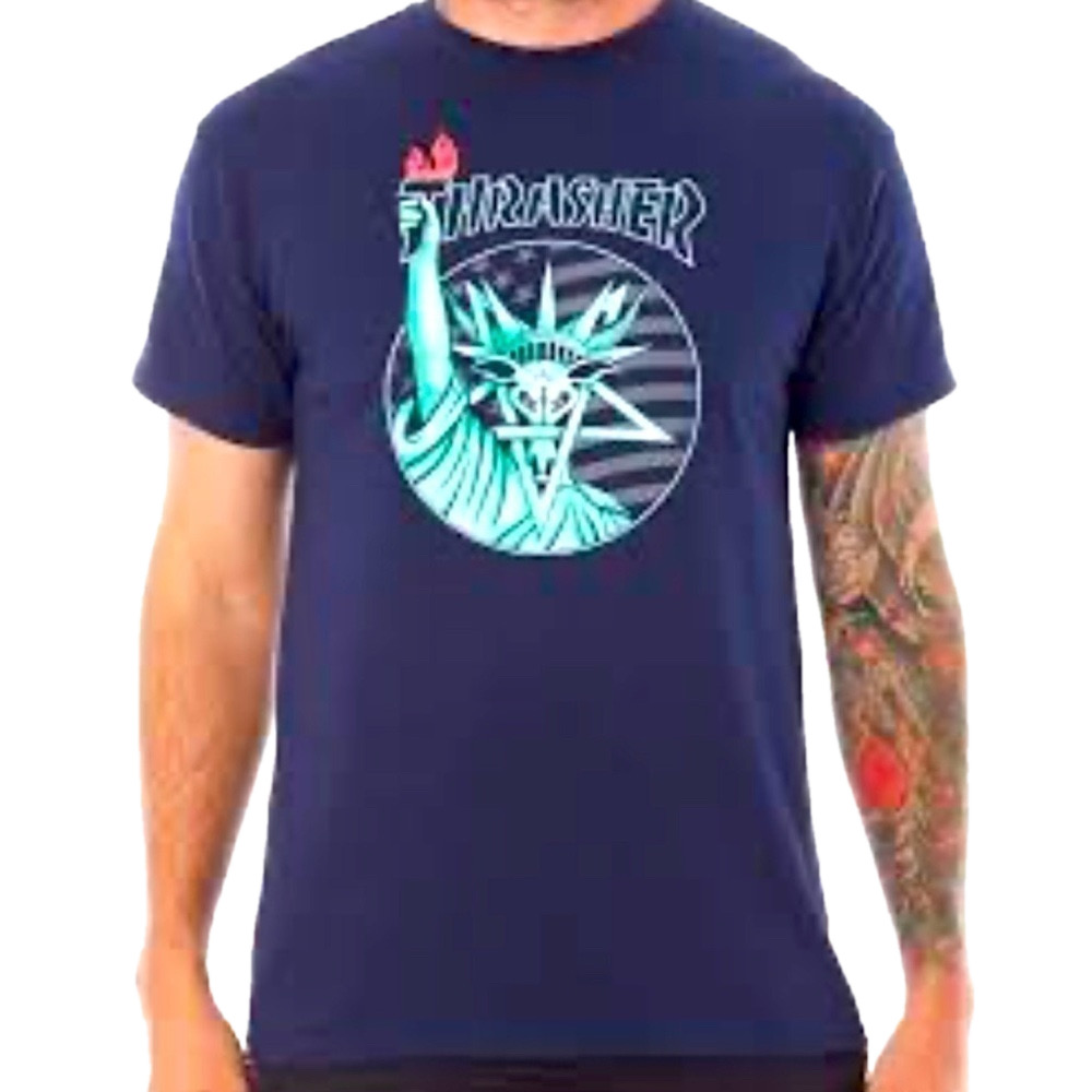 𝅺THRASHER Black T-Shirt, Men’s Size Small, Good Used Condition